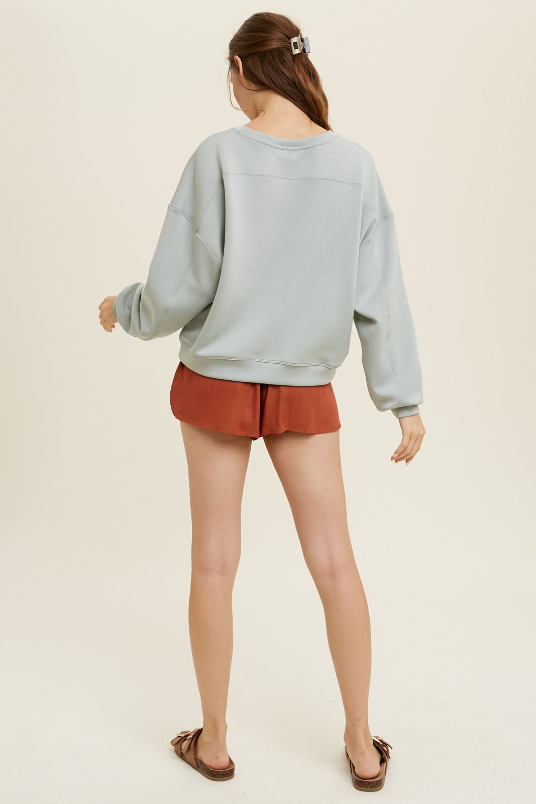 Wishlist Scuba Relaxed Cropped Sweater