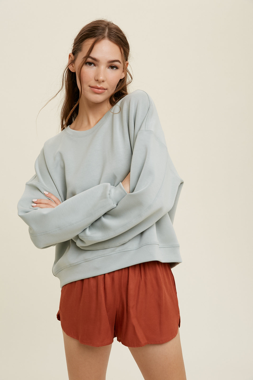 Wishlist Scuba Relaxed Cropped Sweater