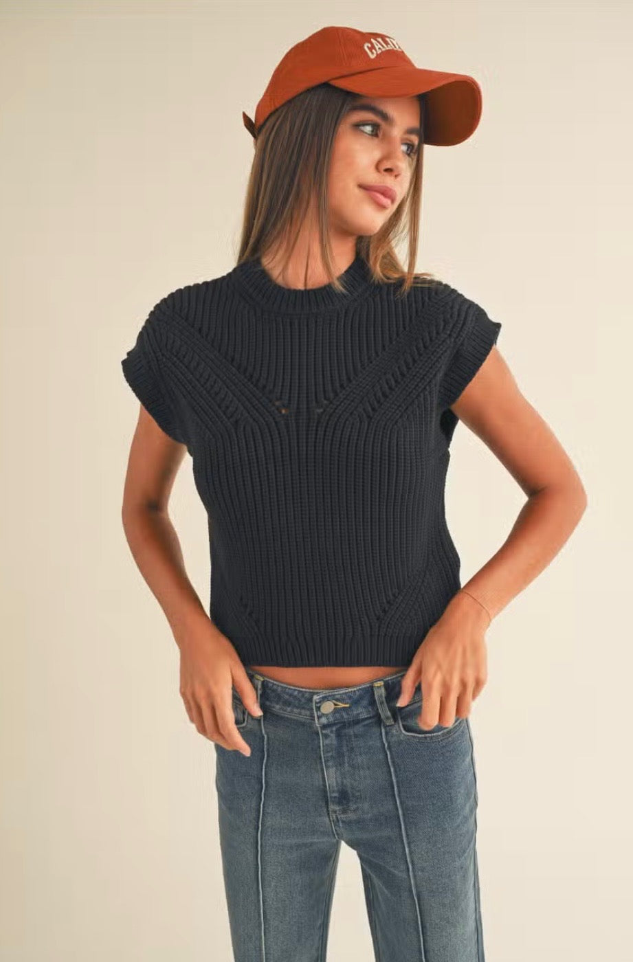 Miou Muse Black Sweater Vest