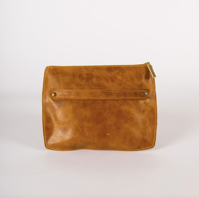 Mana Collected Leather Clutch
