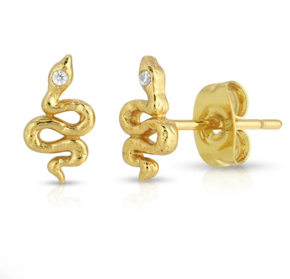 Elizabeth Stone Mystic Serpent Studs