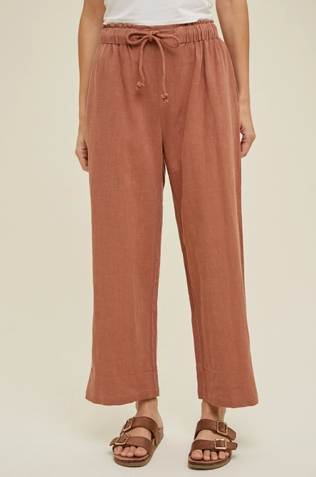 Wishlist Linen Paper Bag Pants