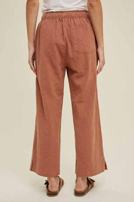 Wishlist Linen Paper Bag Pants