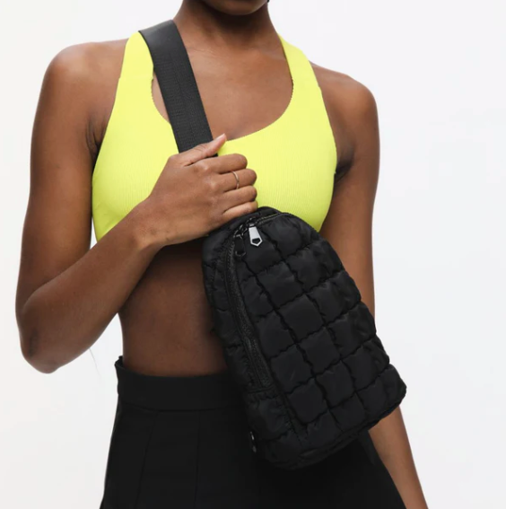 Sol and Selene Rejuvenate Quilted Nylon Bag in Black