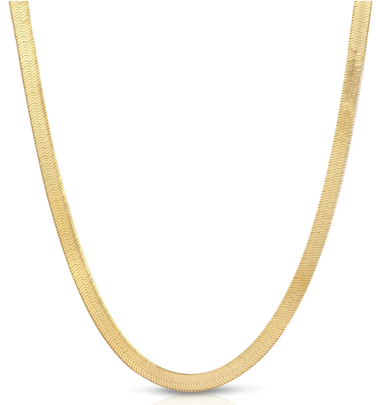 Elizabeth Stone Gold Herringbone Chain